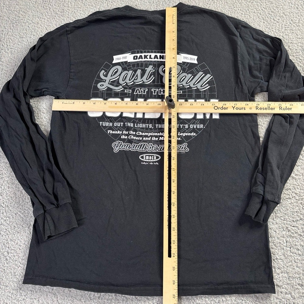 Oakland Raiders Alameda County Coliseum 2019 Last Call Black Hole Double Sided M - Picture 8 of 14